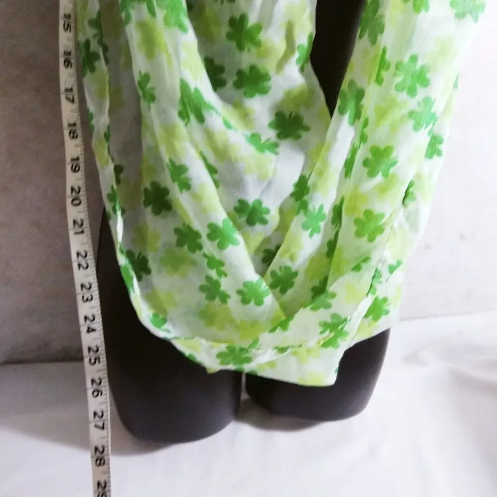 Shamrock Infinity Scarf Irish St Patrick Day Wrap Around Neck Cowl Head Cover